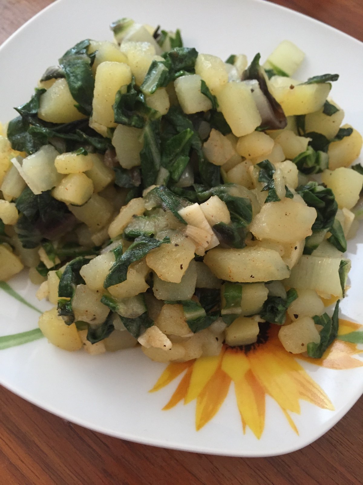 Biete e patate Swiss chard and potatoes recipe